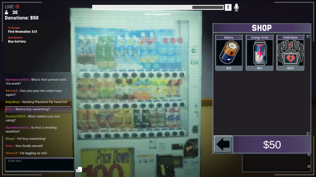 Purchasing by using chat donations