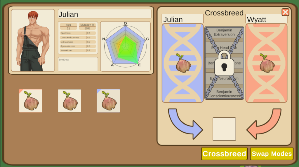 Cross-breed their seeds