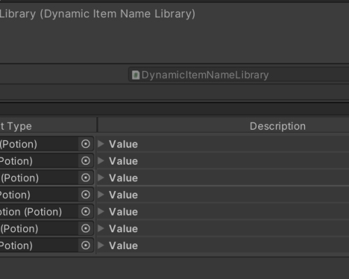 Dynamic Item Library
